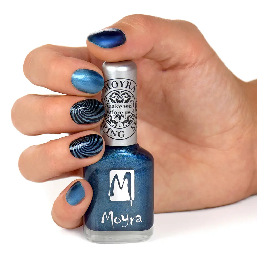Stamping Nail Polish Cat Eye SP33 Magnetic Blue - Image 2
