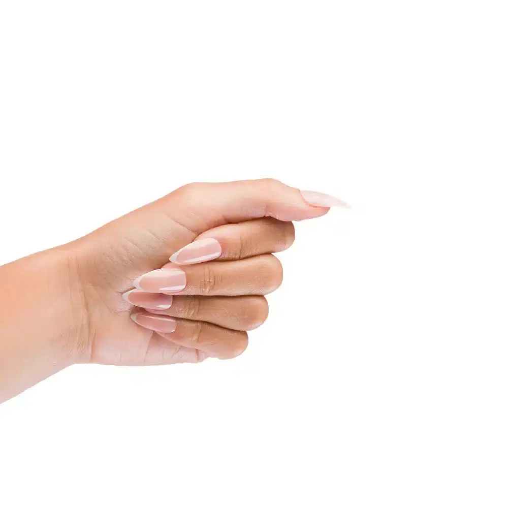 Almond Glossy French Nails - Image 3