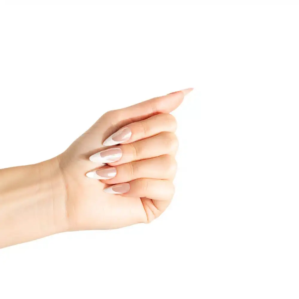 Almond Natural French Glaze Nails - Image 2