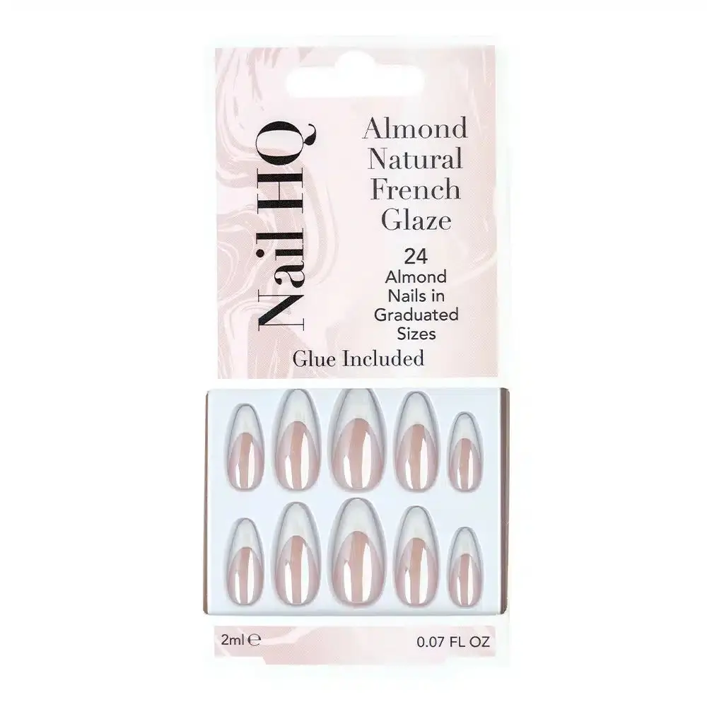 Almond Natural French Glaze Nails - Image 4