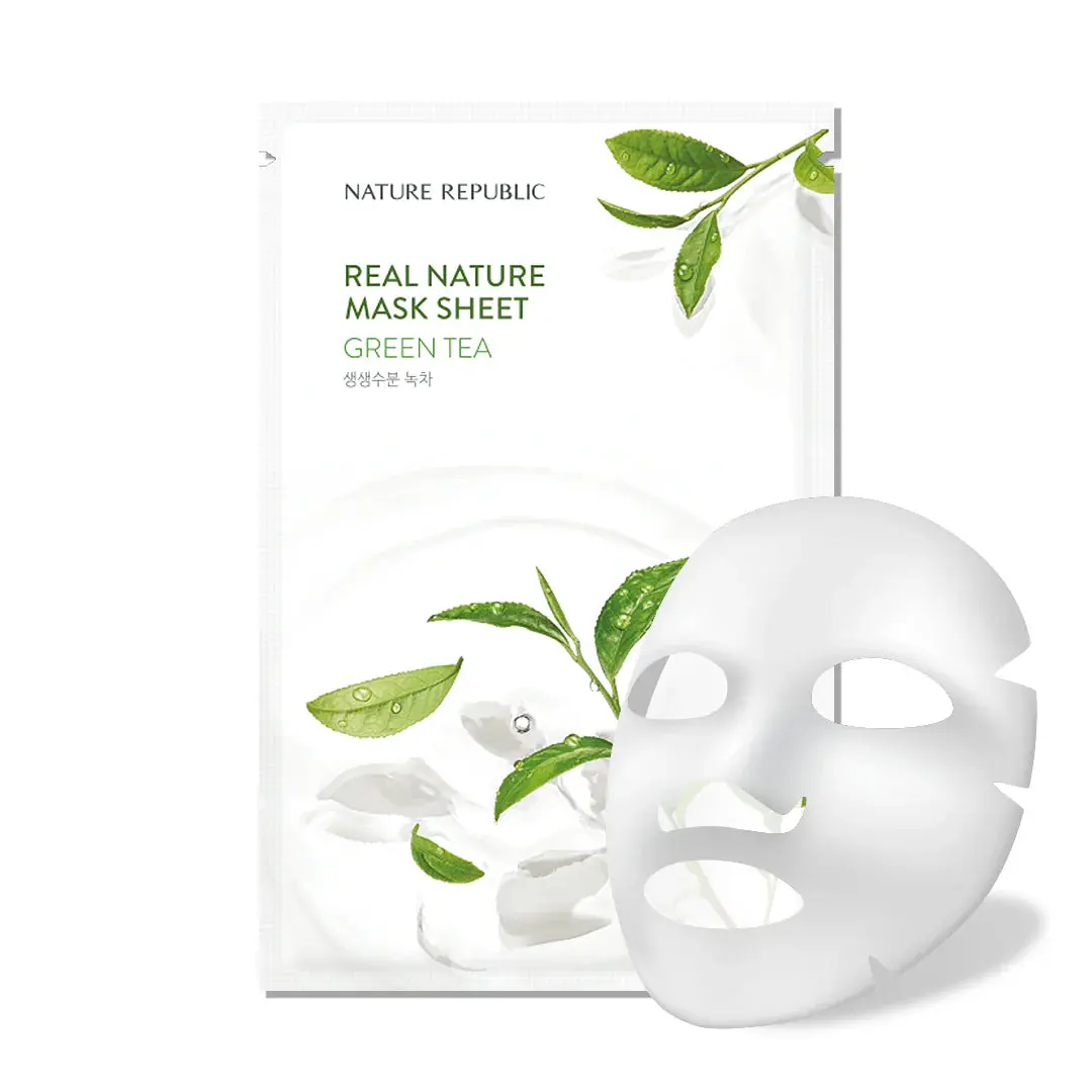 Real Nature Sheet Mask Green Tea - Image 2