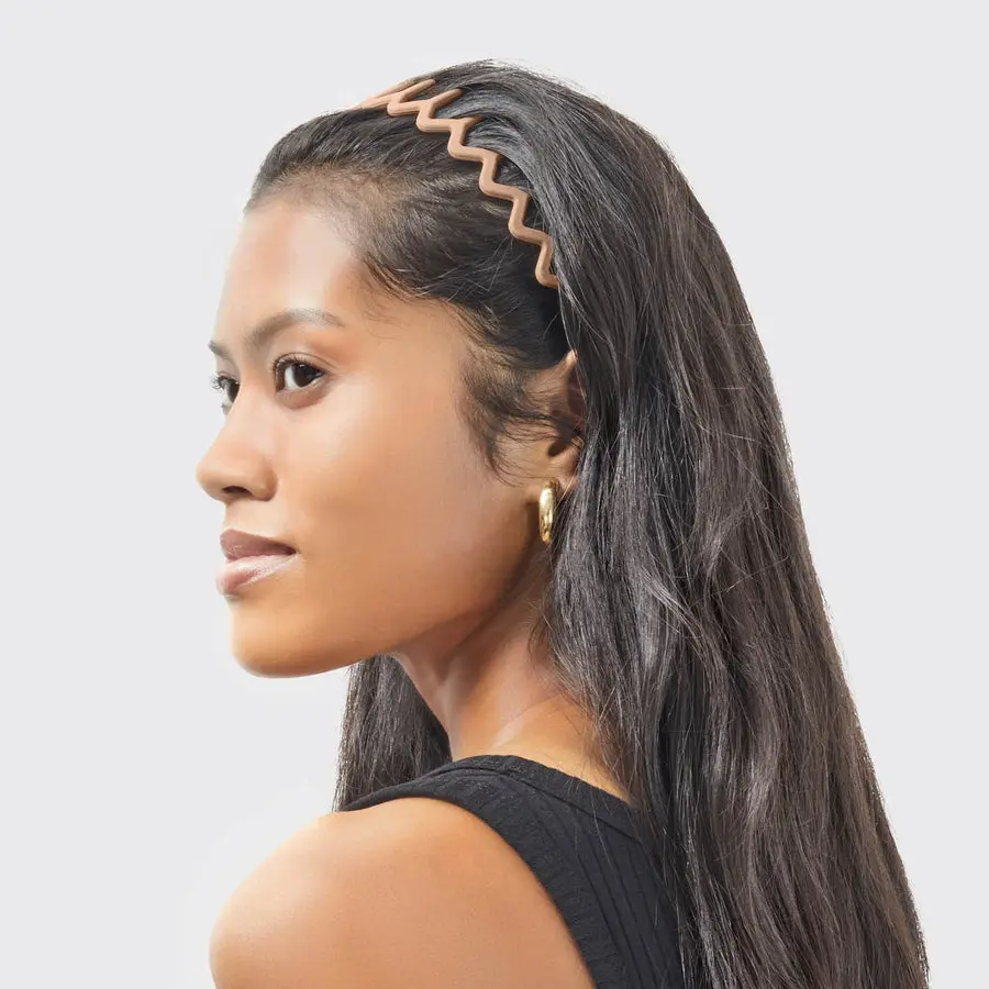 Neutral Zig Zag Headbands 2pc - Image 2