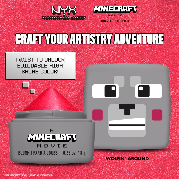 A Minecraft Movie Cheeky Mob Balms Blush Wolfin' Around - Image 4