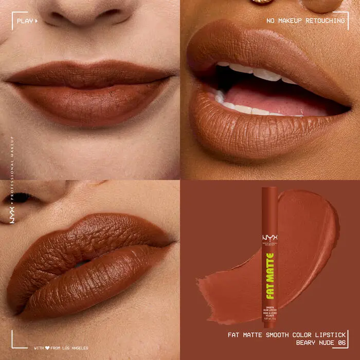 Fat Matte Smooth Color Lipstick Beary Nude - Image 2