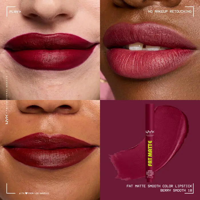 Fat Matte Smooth Color Lipstick Berry Smooth - Image 2