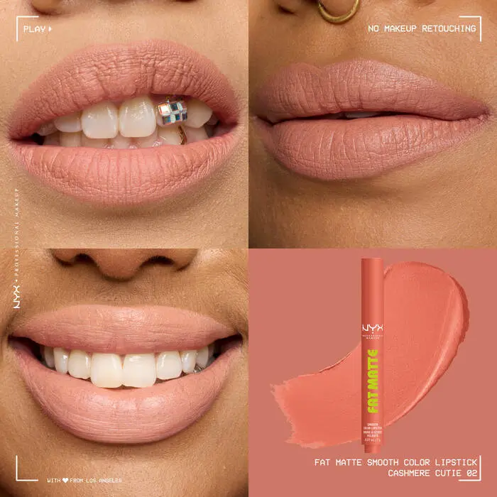 Fat Matte Smooth Color Lipstick Cashmere Cutie - Image 2