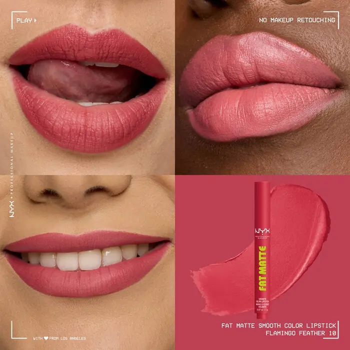 Fat Matte Smooth Color Lipstick Flamingo Feather - Image 2