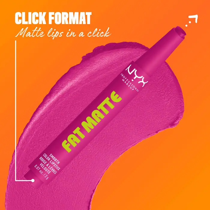Fat Matte Smooth Color Lipstick Fluffy Fuchsia - Image 5