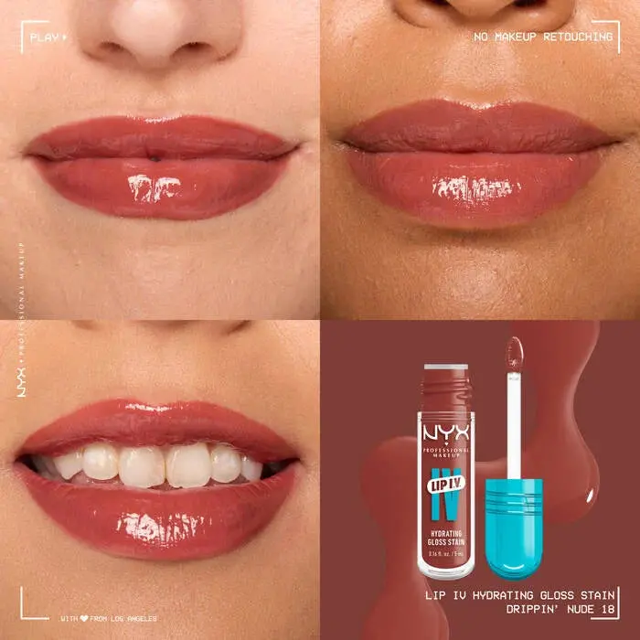 Lip IV Hydrating Gloss Drippin' Nude - Image 3