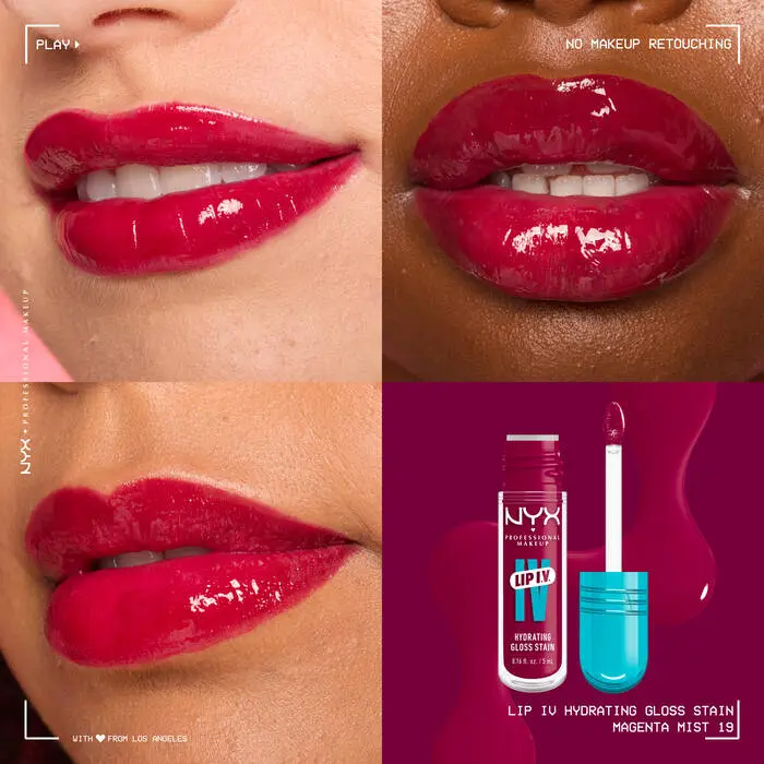 Lip IV  Hydrating Gloss Magenta Mist - Image 3