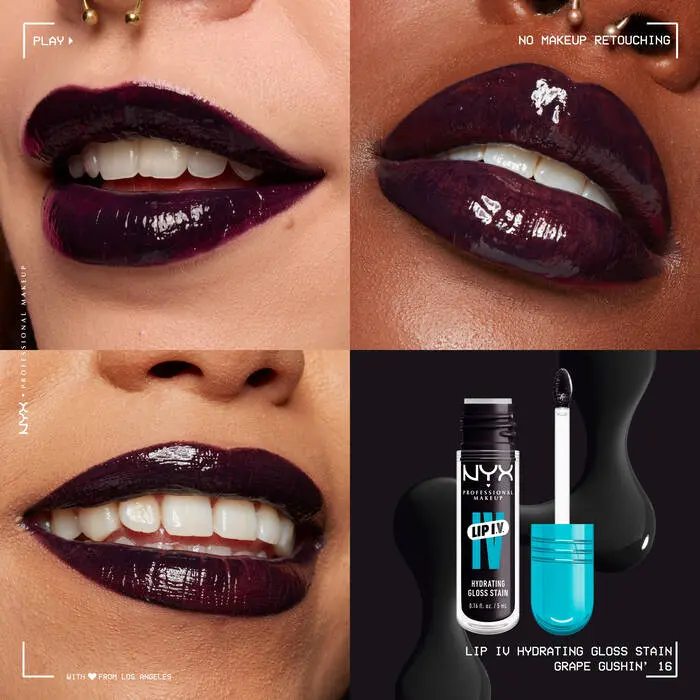Lip IV Hydrating Lip Gloss Grape Gushin - Image 3