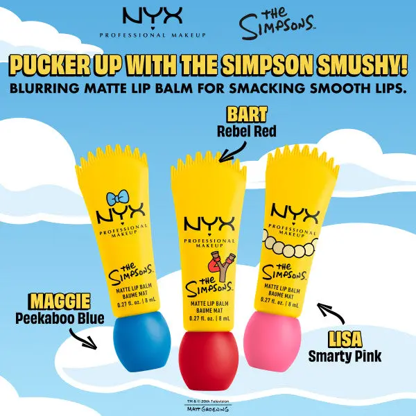 Simpson Smushy Blurred Finish Matte Lip Balm Maggie Peekaboo Blue - Image 5
