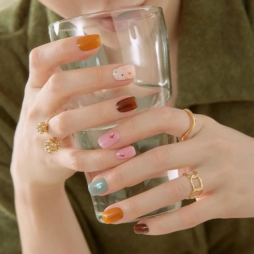 Semi Cured Gel Nail Strips Butterscotch - Image 2