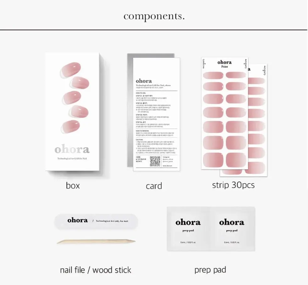 Semi Cured Gel Nail Strips Milk Rose - Image 3