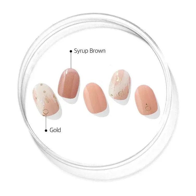 Semi Cured Gel Nail Strips N Almond Blossom - Image 5
