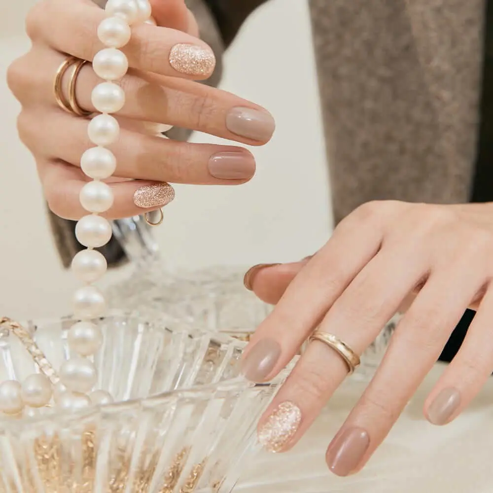 Semi Cured Gel Nail Strips N Carmel - Image 3