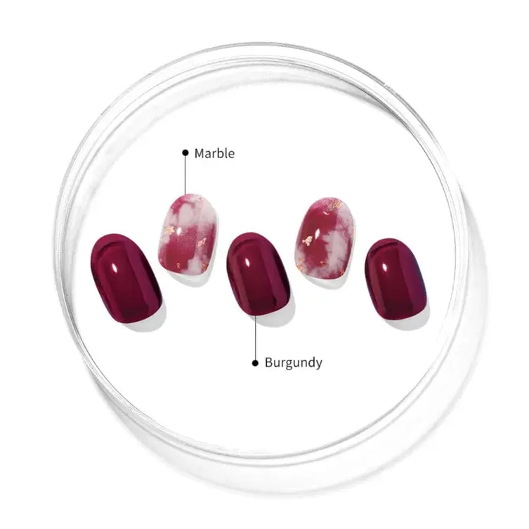 Semi Cured Gel Nail Strips N Mulberry - Image 4