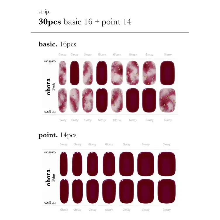 Semi Cured Gel Nail Strips N Mulberry - Image 6