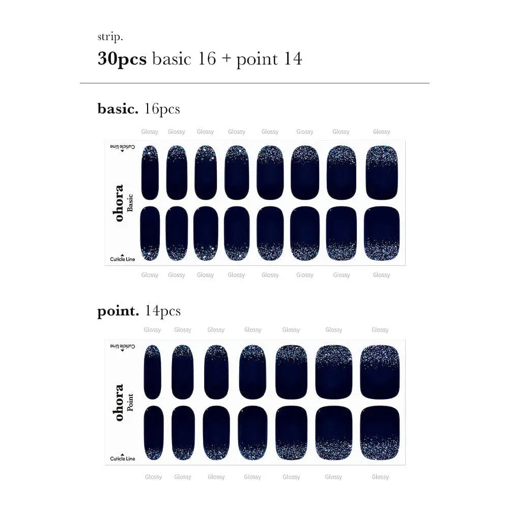 Semi Cured Gel Nail Strips N Polaris - Image 6