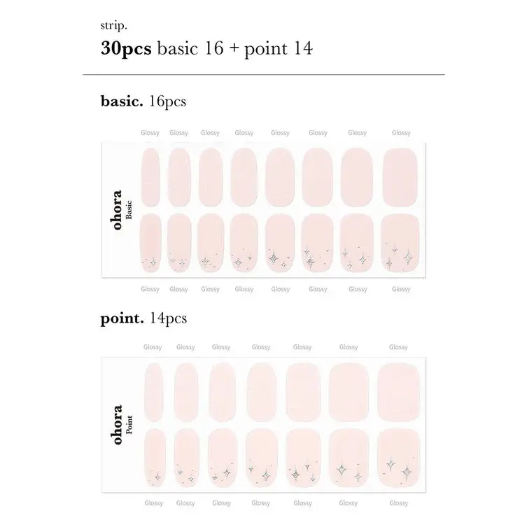 Semi Cured Gel Nail Strips N Shining Beauty - Image 6