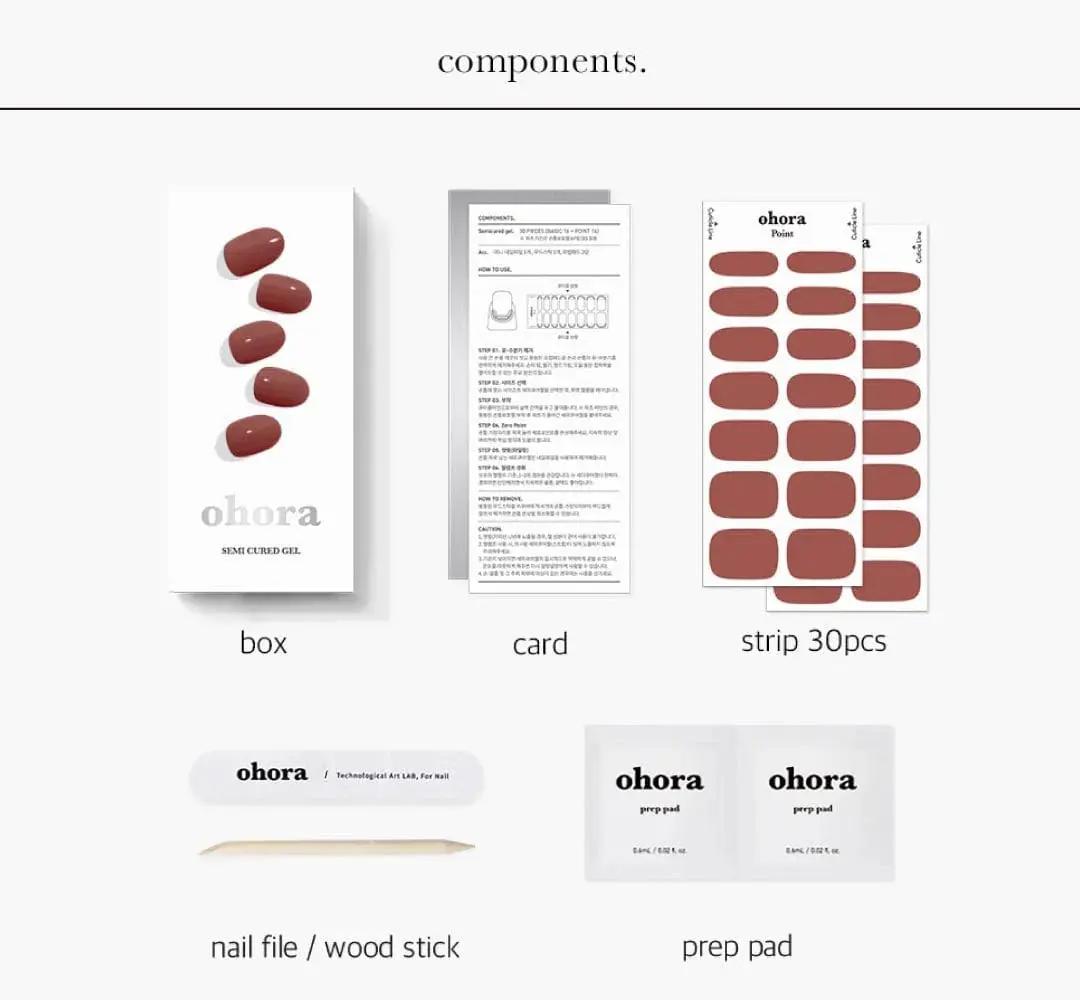 Semi Cured Gel Nail Strips N Tint Brick - Image 6