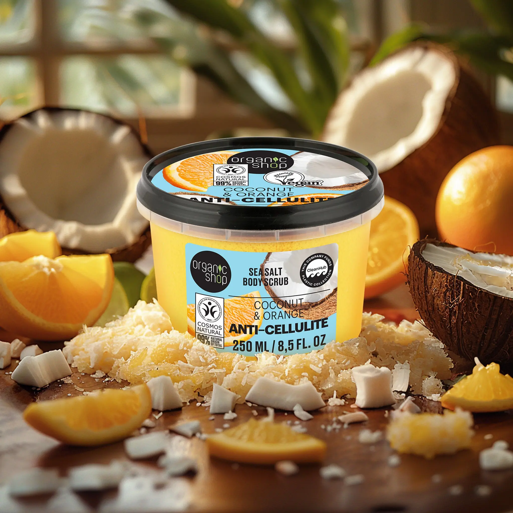 Anti-Cellulite Sea Salt Body Scrub Coconut & Orange - Image 4
