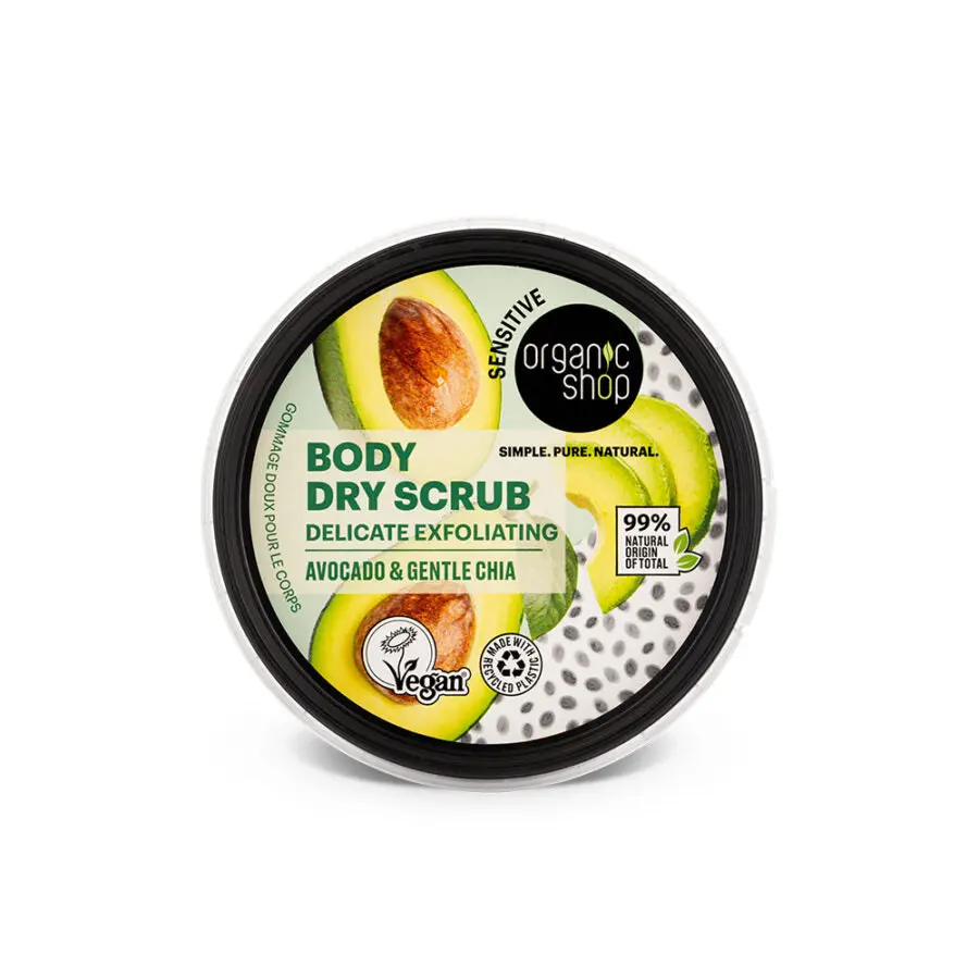 Body Dry Scrub Delicate Exfoliating Avocado and Gentle Chia - Image 2