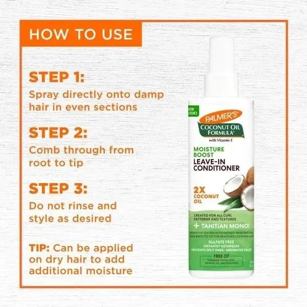 Coconut Oil Formula Moisture Boost Leave In Conditioner - Image 5