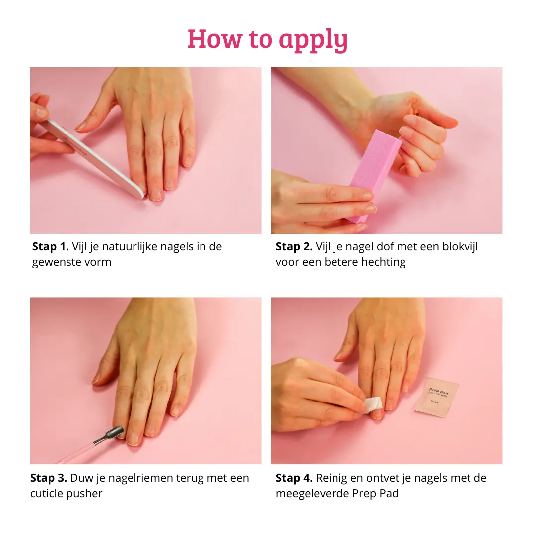 Press On French Nails Black /  Pink - Image 6