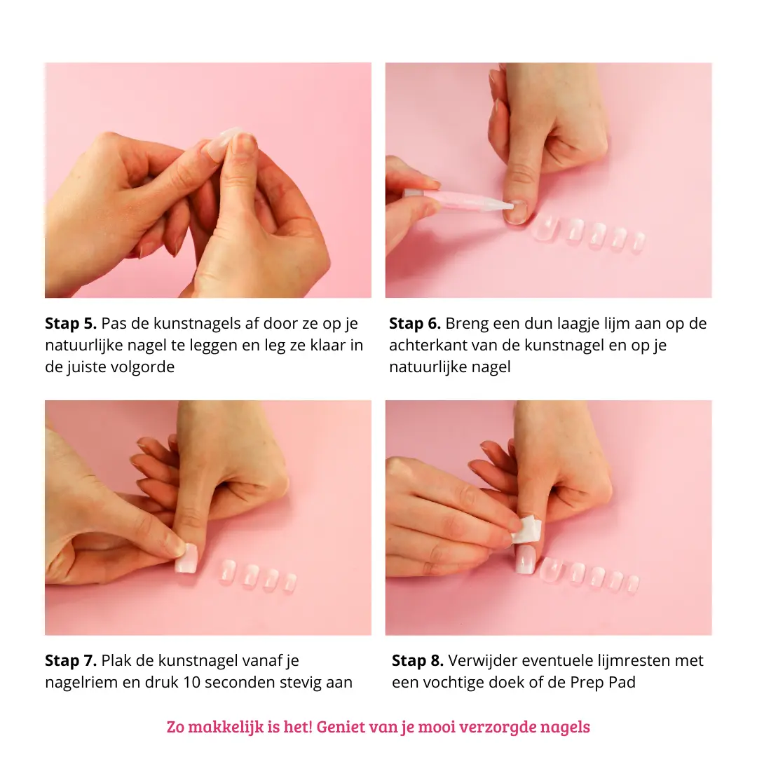 Press On French Nails Ombre Nude - Image 7