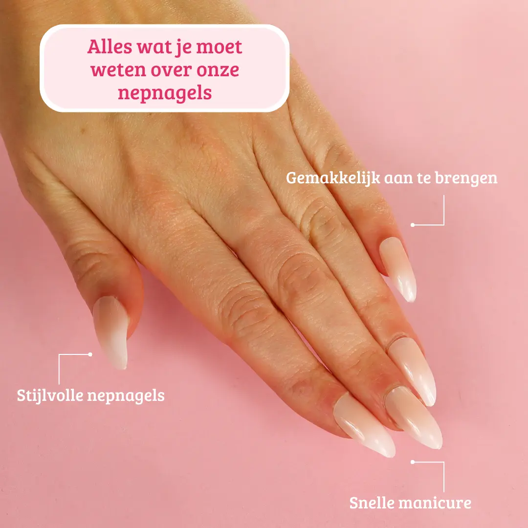Press On French Nails Ombre Nude - Image 9
