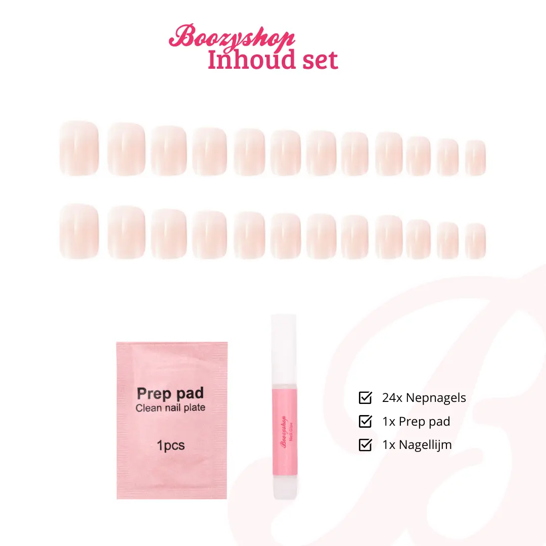 Press On French Nails Ombre Soft Pink - Image 4