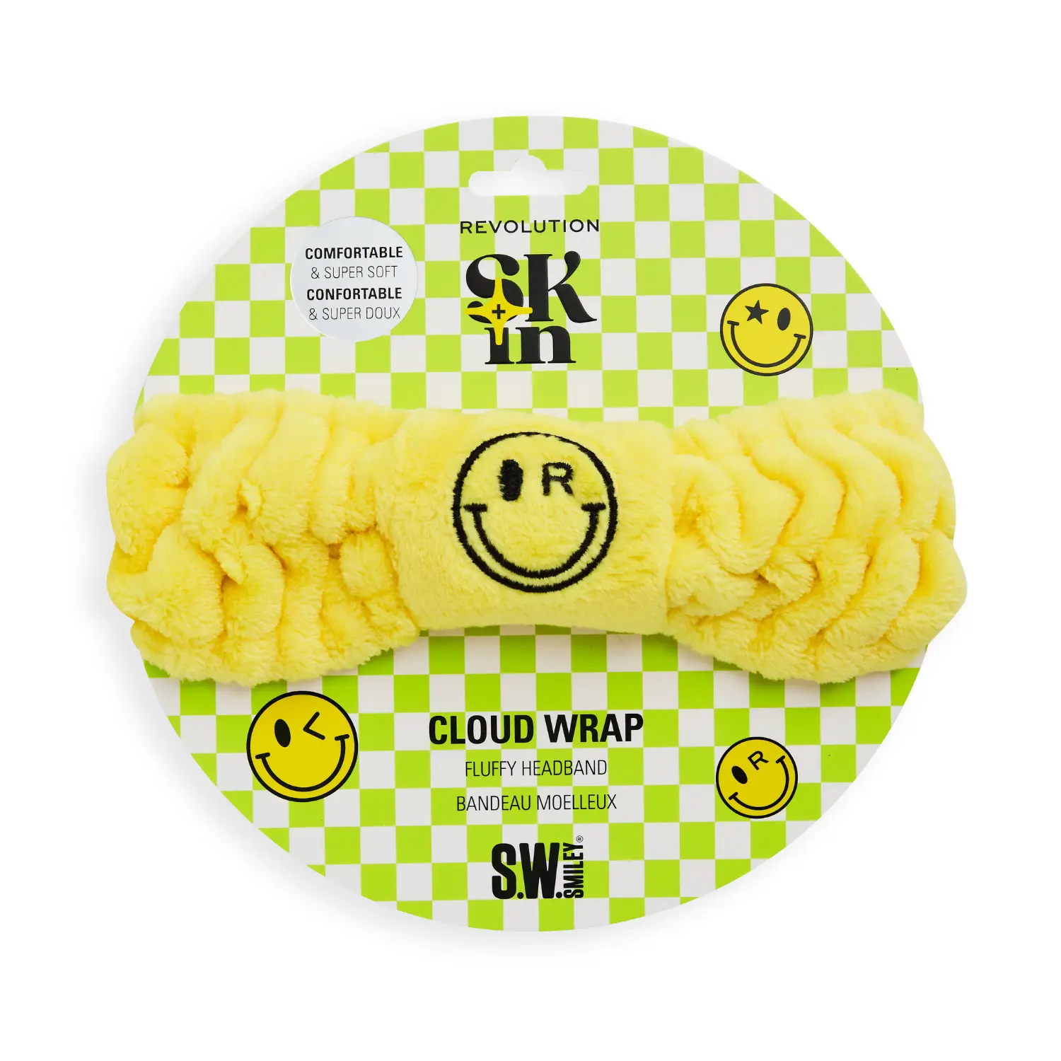 x S.W.Smiley Cloud Wrap Fluffy Skincare Headband - Image 3