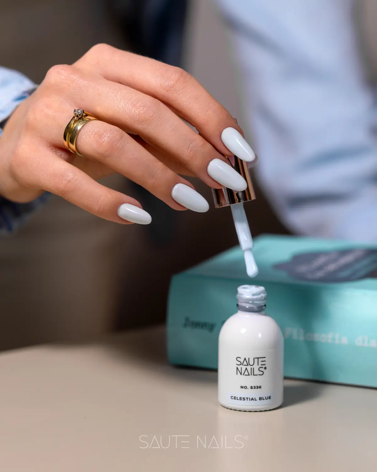 UV Gel Polish S336 Celestial Blue - Image 3