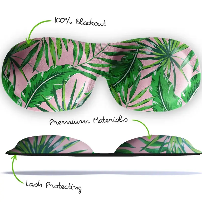 Contoured 3D Blackout Sleep Mask Palm - Image 3