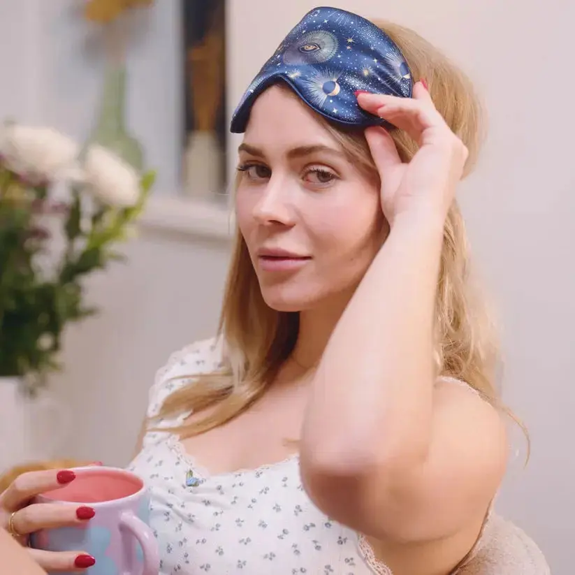 Satin Sleep Mask Blue Celestial - Image 2