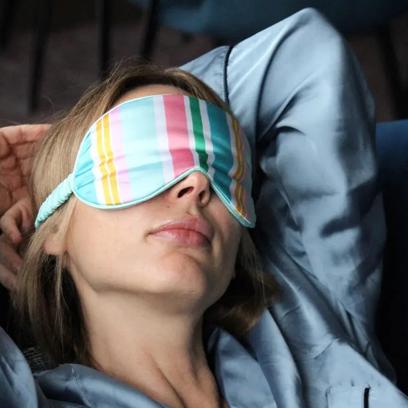 Satin Sleep Mask Bold Stripe - Image 2