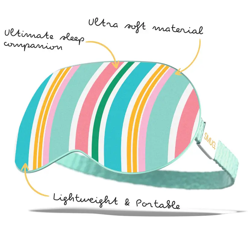 Satin Sleep Mask Bold Stripe - Image 3