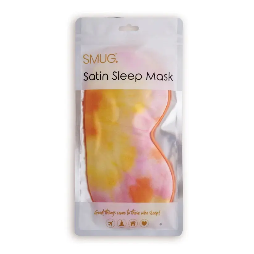Satin Sleep Mask Orange Tye Dye - Image 5