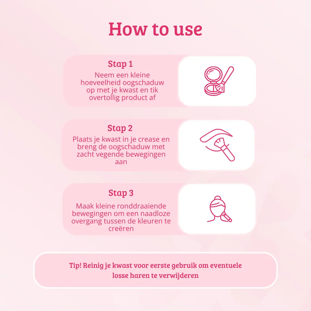 Soft Pink & Gold Crease Blender Brush - Image 5