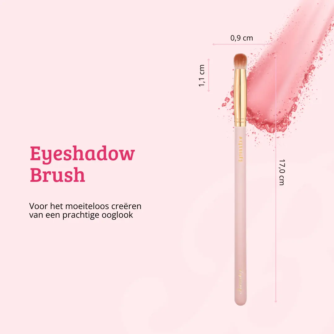 Soft Pink & Gold Eyeshadow Brush - Image 7
