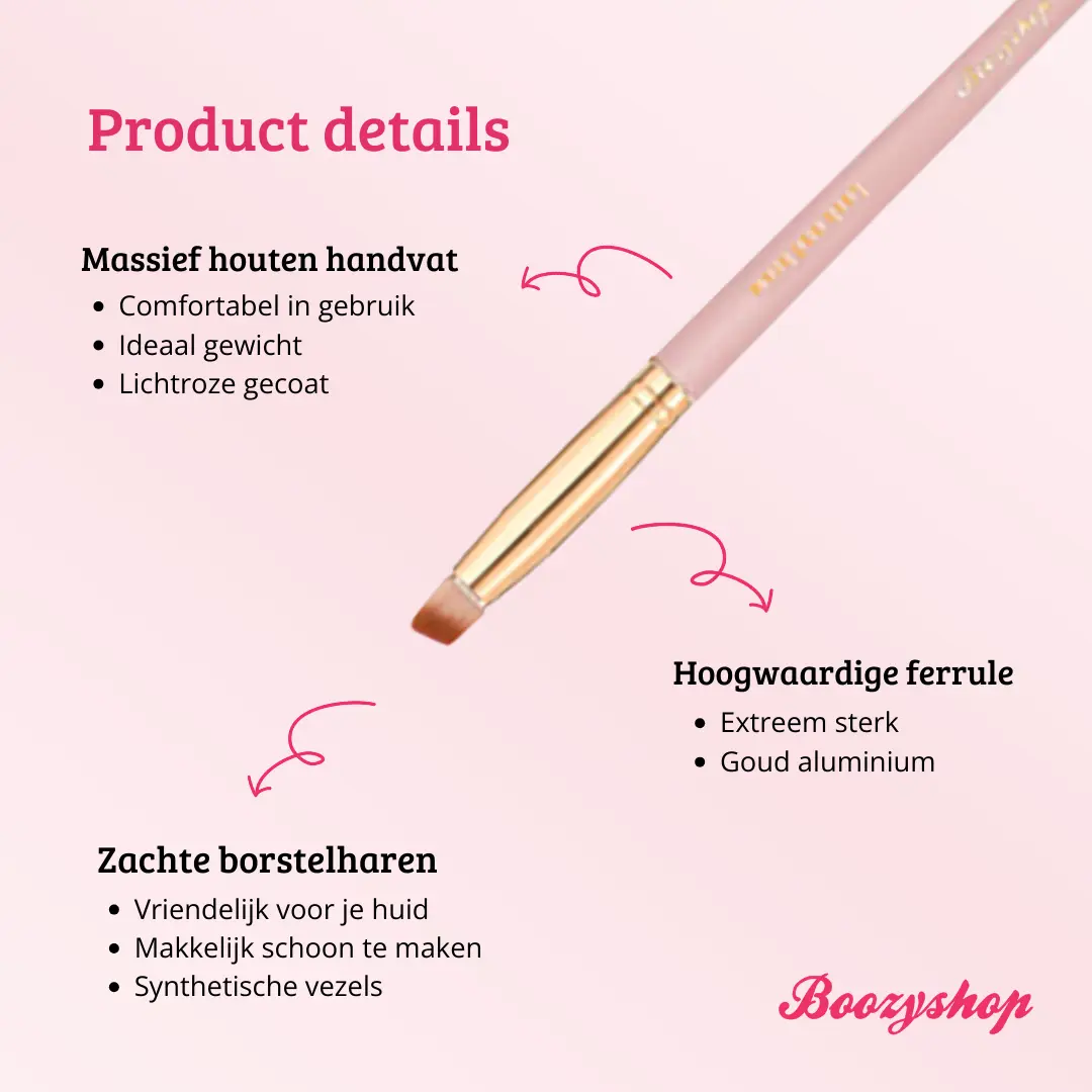 Soft Pink & Gold Lash and Brow Brush - Image 4
