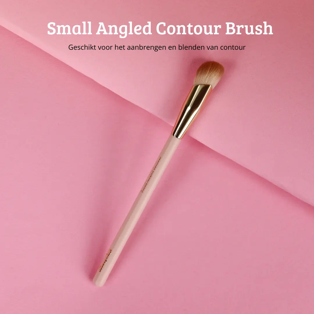 Soft Pink & Gold Small Angled Contour Brush - Image 2