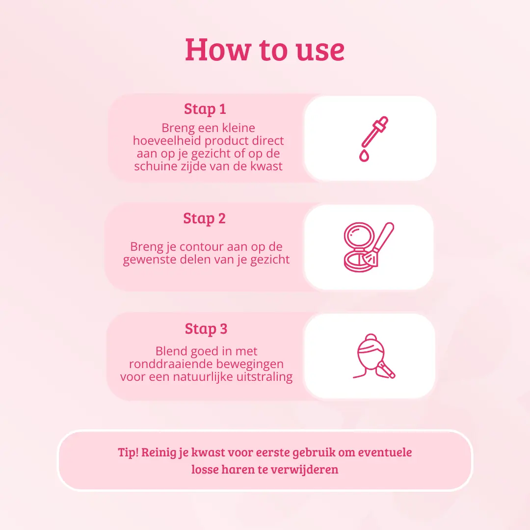 Soft Pink & Gold Small Angled Contour Brush - Image 5