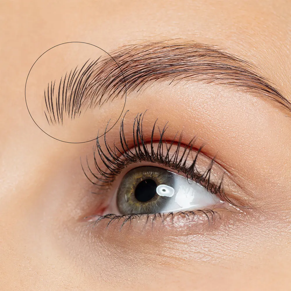 Soft Pink & Gold Square Angled Brow Brush - Image 2