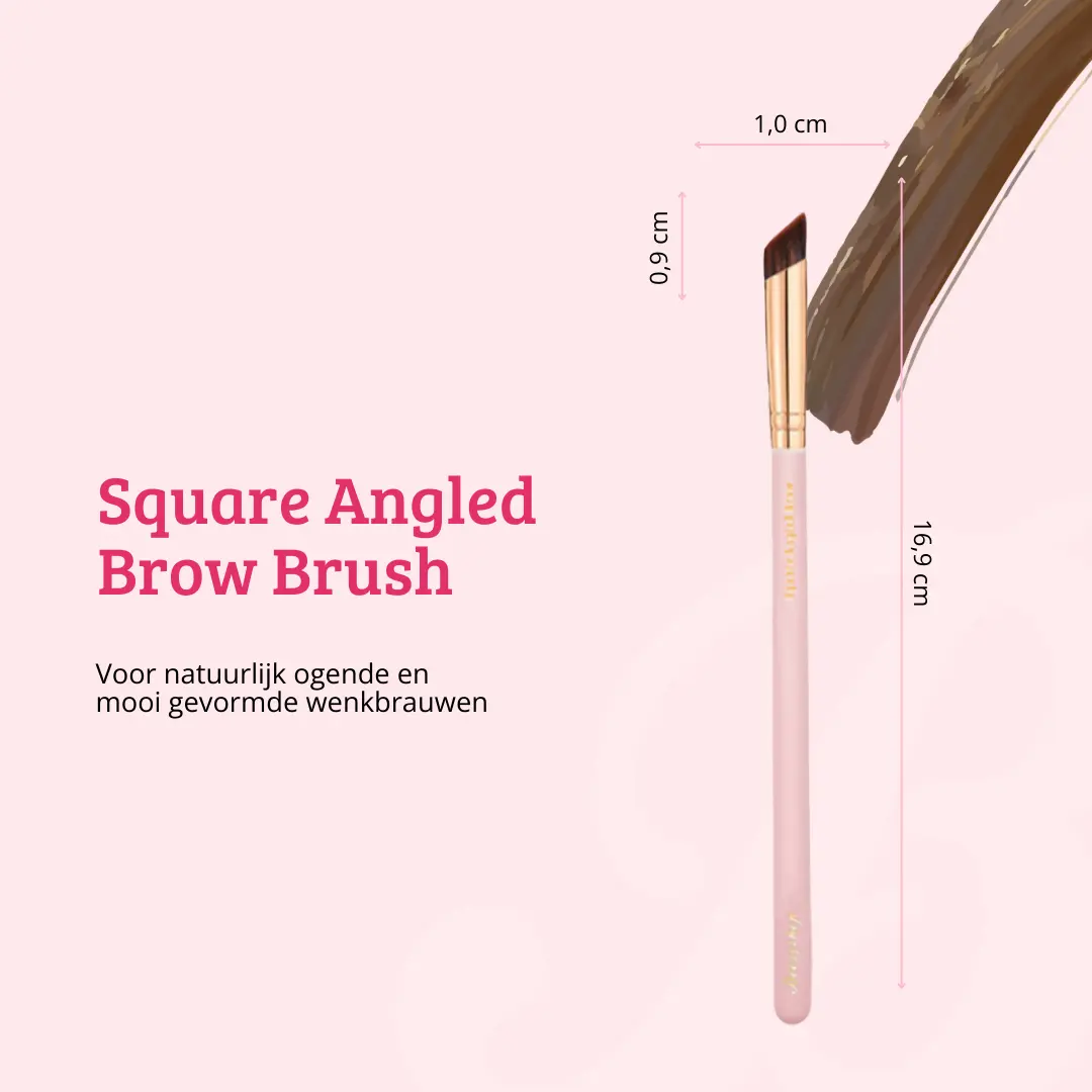Soft Pink & Gold Square Angled Brow Brush - Image 8
