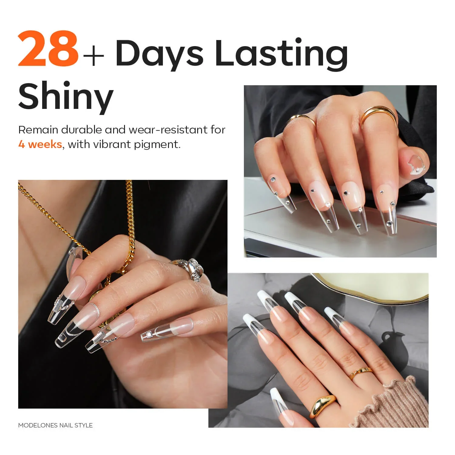 Solid Poly Nail Extension Gel Crystal Aurora Clear - Image 2