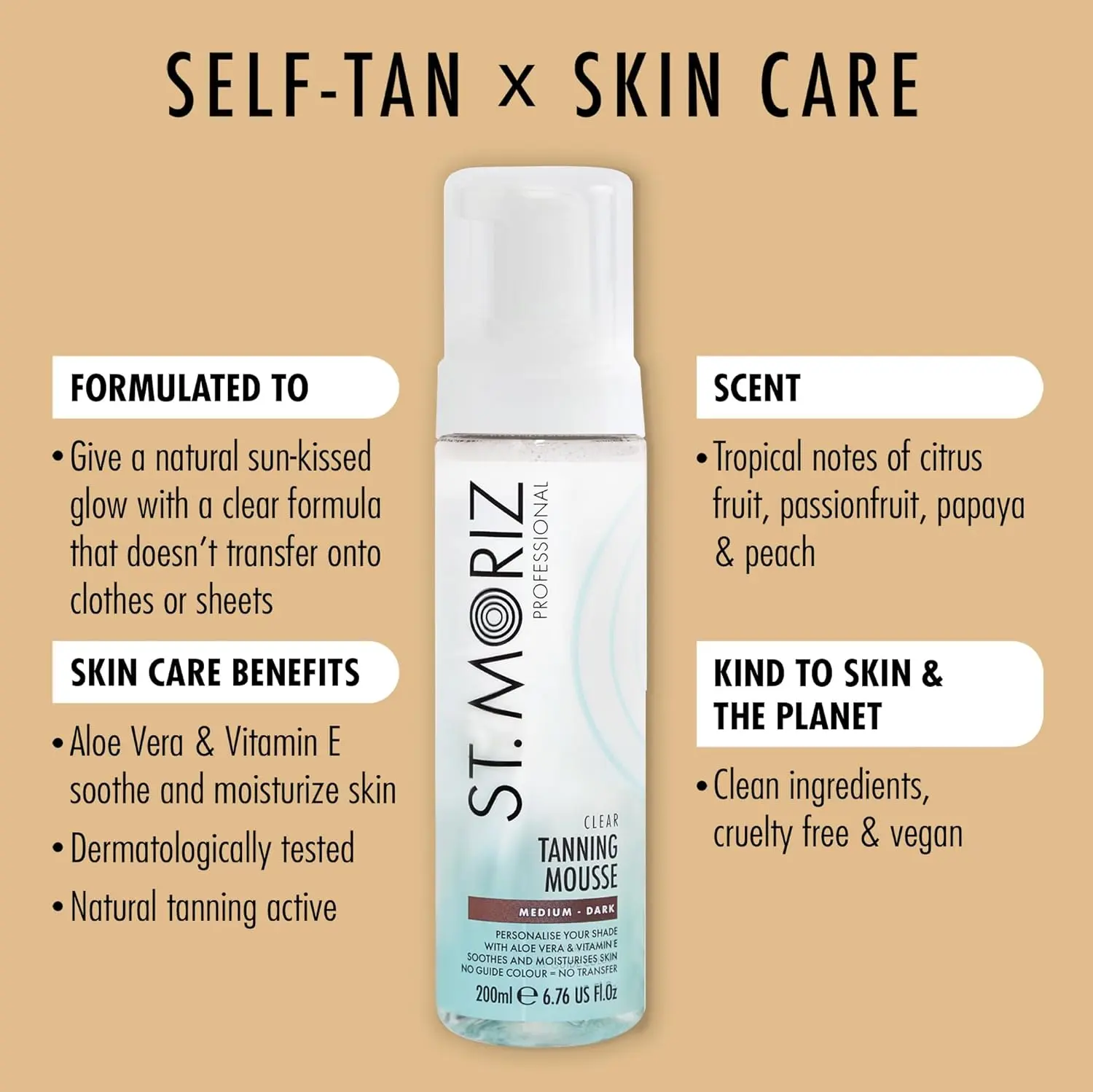 Professional Clear Tanning Mousse Medium Dark - Image 3