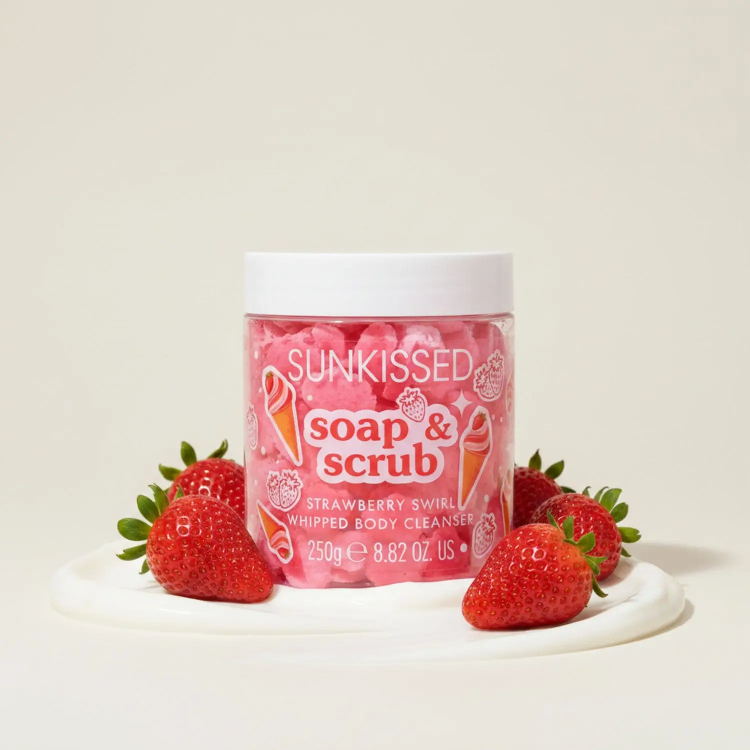 Soap And Scrub Strawberry Swirl - Image 3