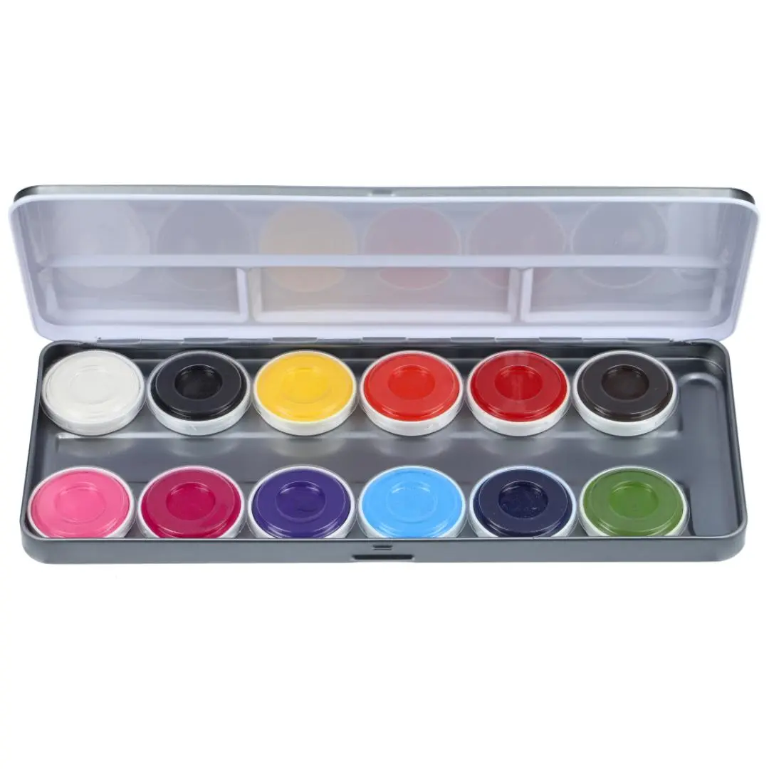 Aqua Face & Bodypaint 12 Color Palette Sparkling Faces - Image 2